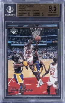 1997-98 Upper Deck Michael Jordan Tribute #MJ18 Michael Jordan - BGS GEM MINT 9.5
